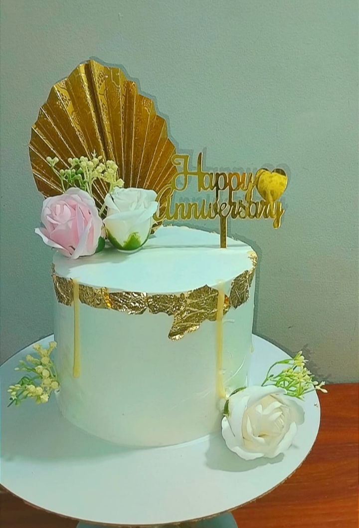 Tall anniversary cake