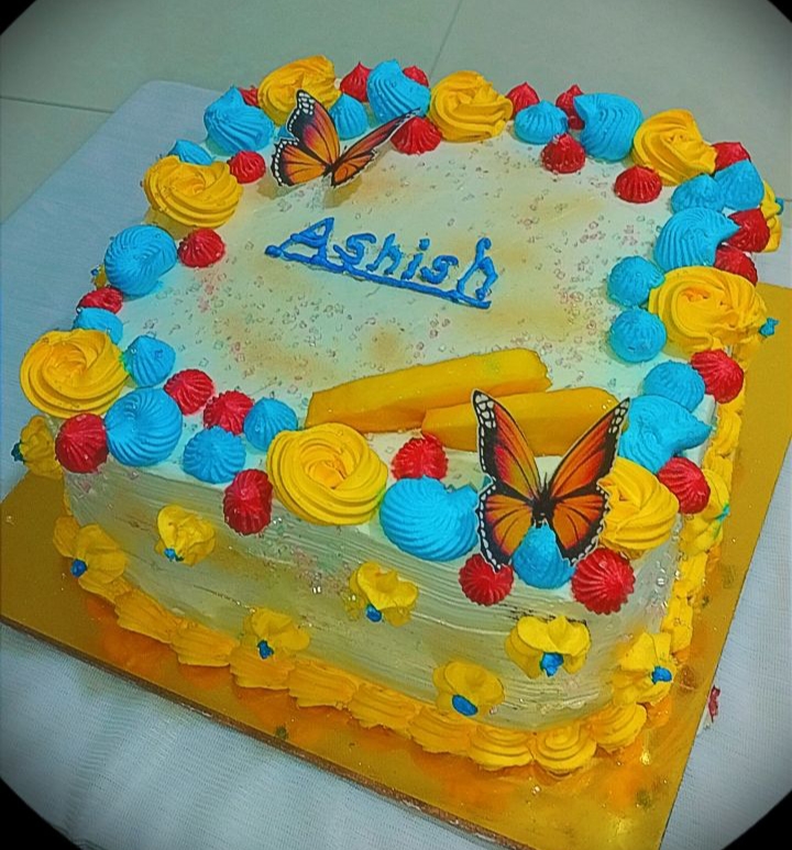 Colour bomb cake