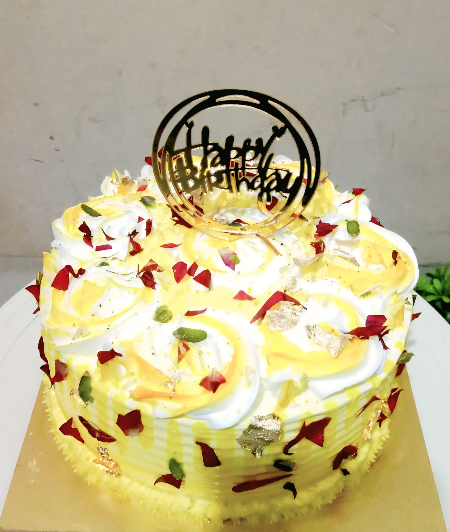 Real Rasmalai Birthday Cake